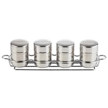 Tablecraft Round Shaker "Vanilla" 6 Oz. Mirror Finish 2.25"x2.25"x3.125" - Stainless Steel (18/8)