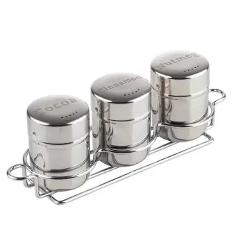 Tablecraft Round Shaker "Nutmeg" 6 Oz. Mirror Finish 2.25"x2.25"x3.125" - Stainless Steel (18/8)