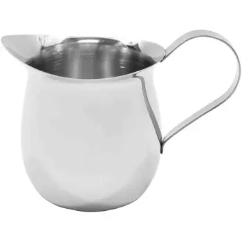 Tablecraft Bell Creamer 12 Oz. 4.75"x3"x3.75" - Stainless Steel (200 Series)