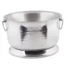 Tablecraft Remington Collection Round Beverage Tub With Base 7.5 Gallon 16.5"x15.75"x9.5" - Stainless Steel (14-1) - TableCraft