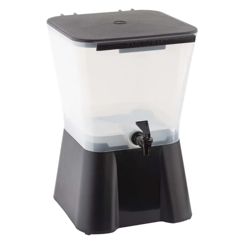 Tablecraft Standard Beverage Dispenser 3 Gallon Black 12.5"x10.875"x16.75" - (PPC) - NSF