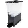 Tablecraft Slimline Beverage Dispenser 3 Gallon Black 8"x16.1"x20.62" - (PPC) Inc. Standard Tomlinsoni Faucet - Set of 2