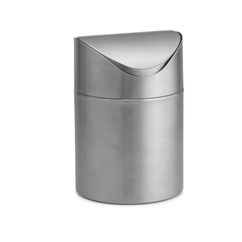Tablecraft Mini Waste Basket 45 Oz. 4.625"x4.625"x6.75" - Stainless Steel (200 Series)