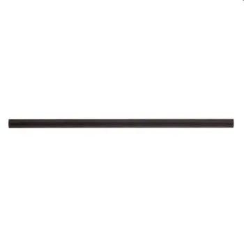 Tablecraft 7.75" (8mm) Straws Black .315"x.315"x7.75" - Paper Pack of 500 - Individually Wrapped - Set of 6