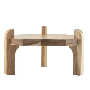 Tablecraft Stand for Glass Beverage Dispensers 10"x9.875"x5.75" - Acacia Wood Fits Glass Beverage Dispensers BDG1000 - B