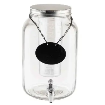 Tablecraft Mason Jar Beverage Dispenser 2 Gallon Clear 7.75"x10.25"x12.5" - Glass (Clear Soda Lime Glass)