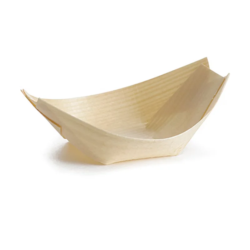 Tablecraft Mini Disposable Boat 1 Oz. 3.5"x2.25"x1" - Wood (Poplar) Pack of 50 - Set of 12 Tablecraft Mini Disposable Boat 1 Oz. 3.5"x2.25"x1" - Wood (Poplar) Pack of 50 - Set of 12