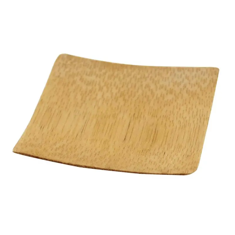 Tablecraft Square Disposable Dish 2.375"x2.375"x.1875" - Natural Bamboo - Set of 4 Tablecraft Square Disposable Dish 2.375"x2.375"x.1875" - Natural Bamboo - Set of 4