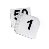 Tablecraft Number Sign - 1-50 3.75"x3.5"x.3125" - Stainless Steel (200 Series)