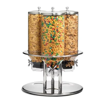 Tablecraft Cereal Dispenser 2.25 Gallon 19.5"x19.5"x26.5" - Stainless Steel (204)