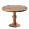 Tablecraft Acacia Collection Round Cake Stand 12.5"x12.5"x9" - Acacia Wood 9" Height - Unassembled - TableCraft