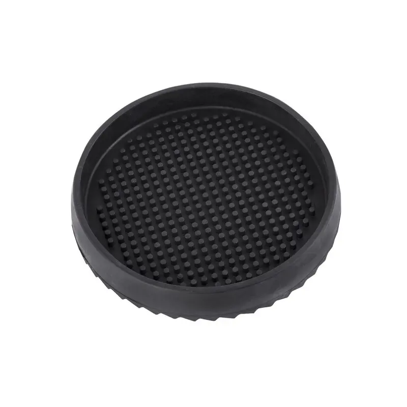 Tablecraft Round Drip Tray Black 6.8125"x6.8125"x1.0625" - Thermo Plastic Rubber (TPR)