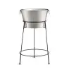 Tablecraft Round Beverage Tub With Stand 11 Gallon 21.75"x21.75"x37.5" - Stainless Steel (14-1)