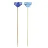 Tablecraft Decorative Picks - Menorah .625"x.25"x4.5" - Natural Bamboo Pack of 100 - Assorted - Set of 12