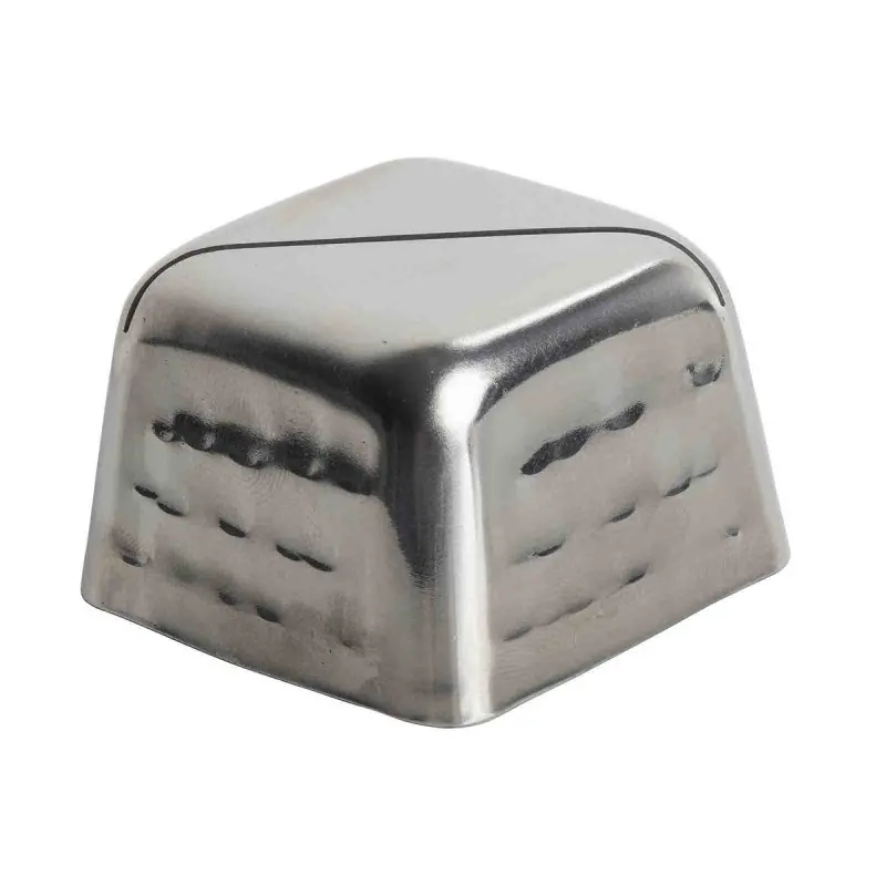 Tablecraft Square Card Holder 2"x2"x1.375" - Stainless Steel (200 Series) Hammered Texture