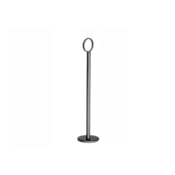 Tablecraft Card Holder Black 2.5"x2.5"x12" - Black Powder Coated Steel