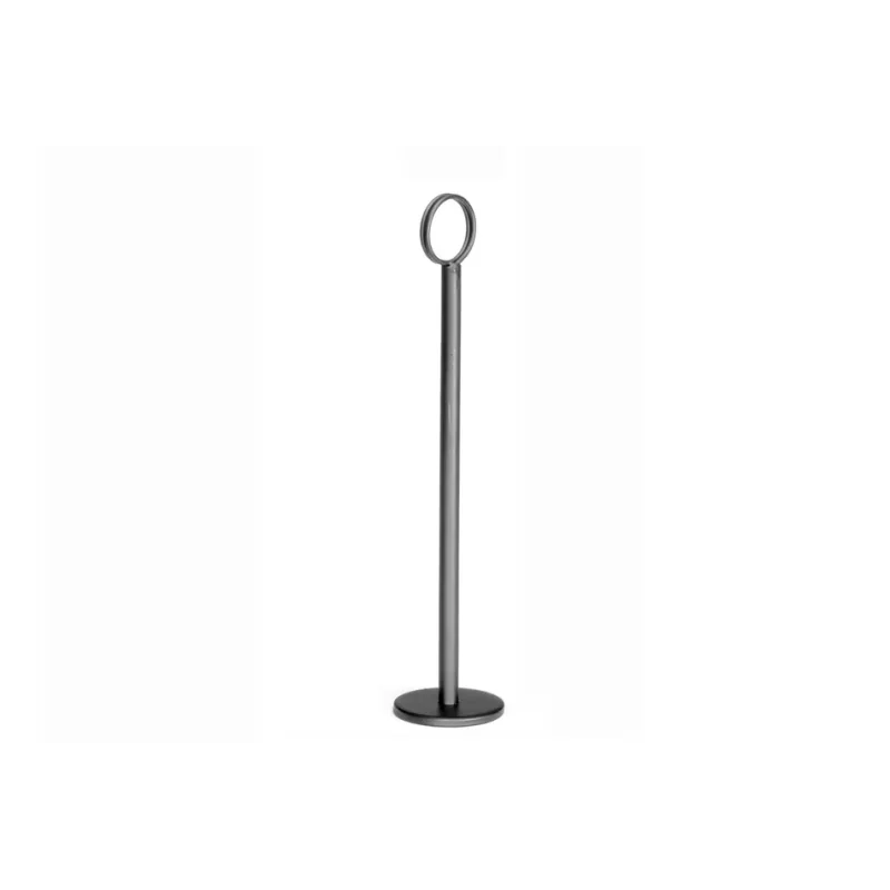 Tablecraft Card Holder Black 2.5"x2.5"x12" - Black Powder Coated Steel