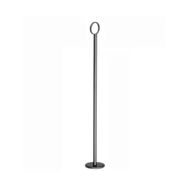 Tablecraft Card Holder Black 2.75"x2.75"x18.375" - Black Powder Coated Steel