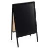 Tablecraft A-Frame Board Floor Sign Black 24"x25"x41" - Wood (Painted) - 21.5 x 29.75" Chalkboard
