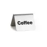Tablecraft Table Tent - Coffee 2.5"x2.75"x1.875" - Stainless Steel (200 Series)