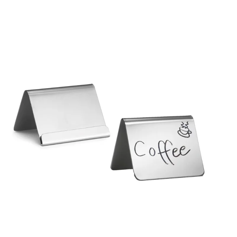 Tablecraft Tent Table Tent 2.5"x2.25"x1.75" - Stainless Steel (200 Series)