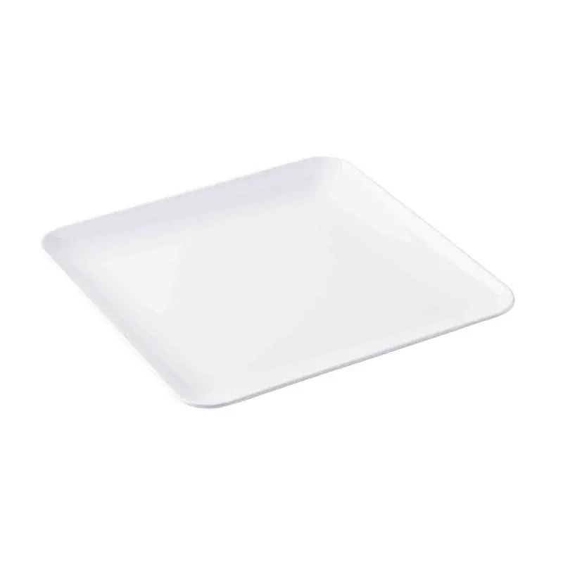 Tablecraft Sierra Collection Square Serving Platter White 14"x14"x1.25" - Melamine