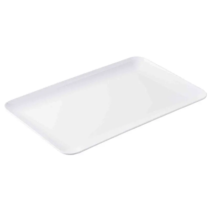 Tablecraft Sierra Collection Rectangular Serving Platter White 21"x13"x1.25" - Melamine