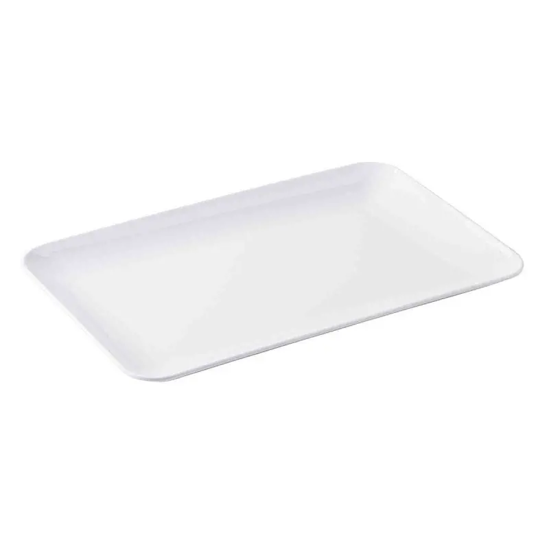 Tablecraft Sierra Collection Rectangular Serving Platter White 17"x11"x1.25" - Melamine
