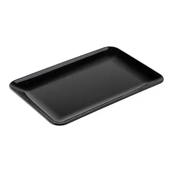 Tablecraft Sierra Collection Rectangular Serving Platter Black 17"x11"x1.25" - Melamine