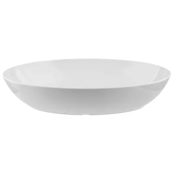 Tablecraft Sierra Collection Oval Bowl 4.5 Qts White 16"x11"x3.375" - Melamine