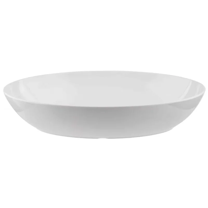 Tablecraft Sierra Collection Oval Bowl 4.5 Qts White 16"x11"x3.375" - Melamine