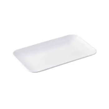 Tablecraft Sierra Collection Rectangular Serving Platter White 13"x8"x1.25" - Melamine