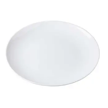 Tablecraft Sierra Collection Oval Serving Platter White 18"x13.75"x1.25" - Melamine