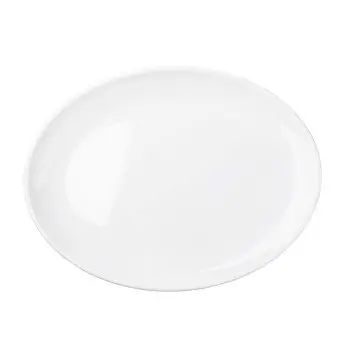 Tablecraft Sierra Collection Oval Serving Platter White 16.25"x12.375"x1.125" - Melamine