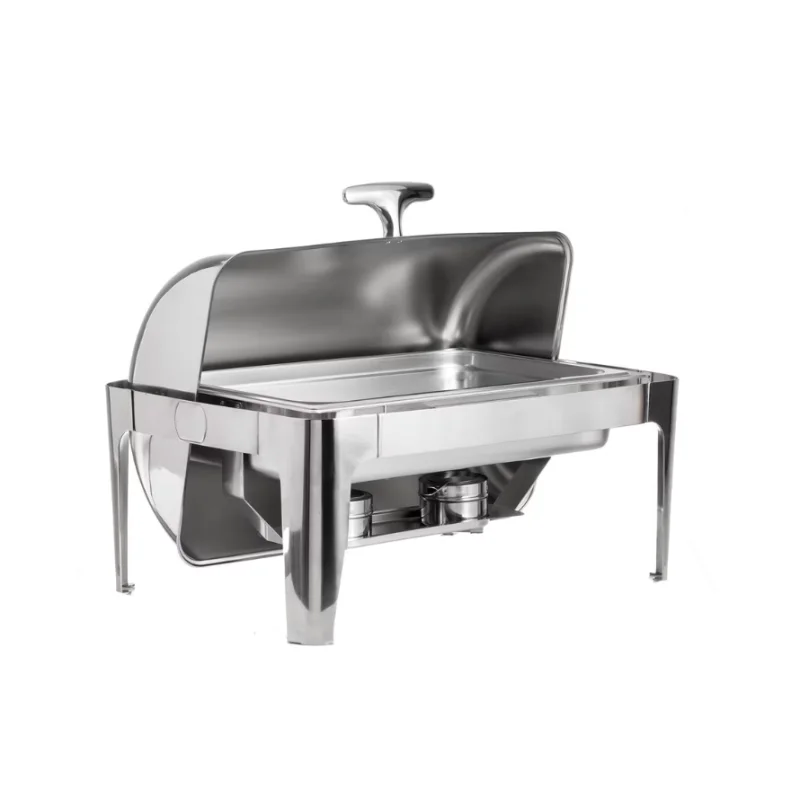 Tablecraft Full Size Roll Top Fuel Chafer 9 Qts 25.5"x17.75"x17.25" - Stainless Steel (201)