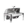 Tablecraft Full Size Roll Top Fuel Chafer 9 Qts 25.5"x17.75"x17.25" - Stainless Steel (201)
