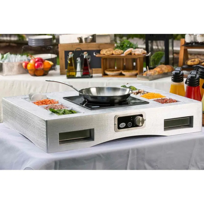 Tablecraft Single Induction Action Station 31.375"x25.25"x6" - Cast Aluminum