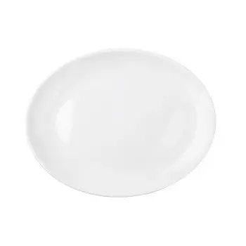 Tablecraft Sierra Collection Oval Serving Platter White 14.25"x11.25"x1" - Melamine