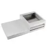 Tablecraft Modular Butane Action Station 26"x14.25"x5.75" - Aluminum Includes Shroud & (1) CW60101