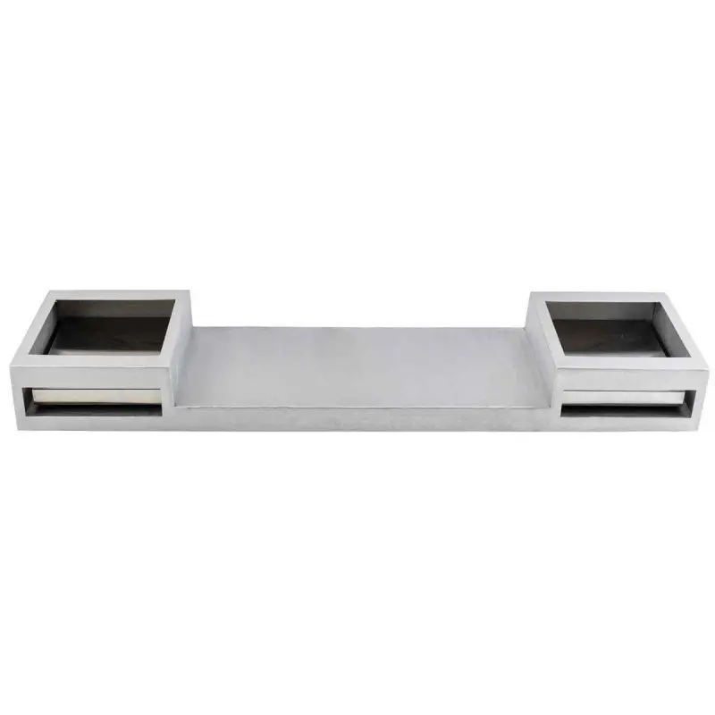 Tablecraft Modular Butane Action Station 55"x14.25"x5.75" - Aluminum Includes Shroud & (2 ) CW60101