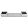 Tablecraft Modular Butane Action Station 55"x14.25"x5.75" - Aluminum Includes Shroud & (2 ) CW60101