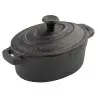 Tablecraft Cast Iron Cookware Oval Casserole Server 8 Oz. 6.125"x3.6875"x3.125" - Cast Iron - TableCraft