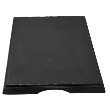 Tablecraft Frostone Slate Collection Rectangular Serving Tray Black 21"x12.875"x1.125" - Melamine