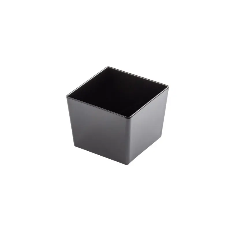 Tablecraft Simple Solutions Quarter Size Deep Straight-Sided Bowl 4.25 Qts Black 9.5"x6.375"x5" - Melamine