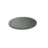 Tablecraft Frostone Slate Collection Round Serving Tray Black 13"x13"x.3" - Melamine