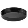 Tablecraft Round Serving Tray Black 15"x15"x2" - Melamine