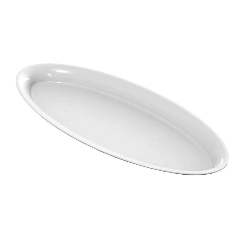 Tablecraft Fish Platter 21"x9"x1.75" White Nylon Coated Cast Aluminum