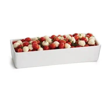 Tablecraft Contemporary Collection Straight-Sided Bowl 2.5 Qts 4.75"x14.25"x3" White Nylon Coated Cast Aluminum