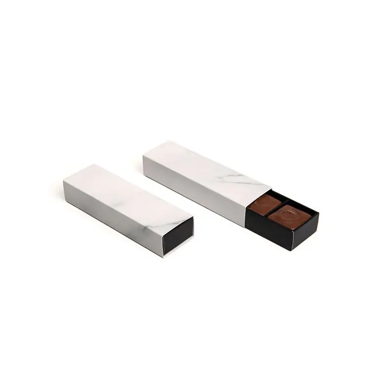 Matte Marbled Amenity Long Closed Frame Chocolate Candy Boxes - Holds 4 Chocolates - Pack of 100 Matte Marbled Amenity Long Closed Frame Chocolate Candy Boxes - Holds 4 Chocolates - Pack of 100