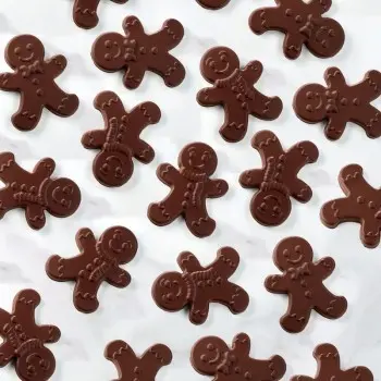 Pavoni Thermoformed Gingerman Chocolate Mold by Fabrizio Fiorani - 128 mm x 160 mm × h 40 mm - 200 gr - 2 pcs
